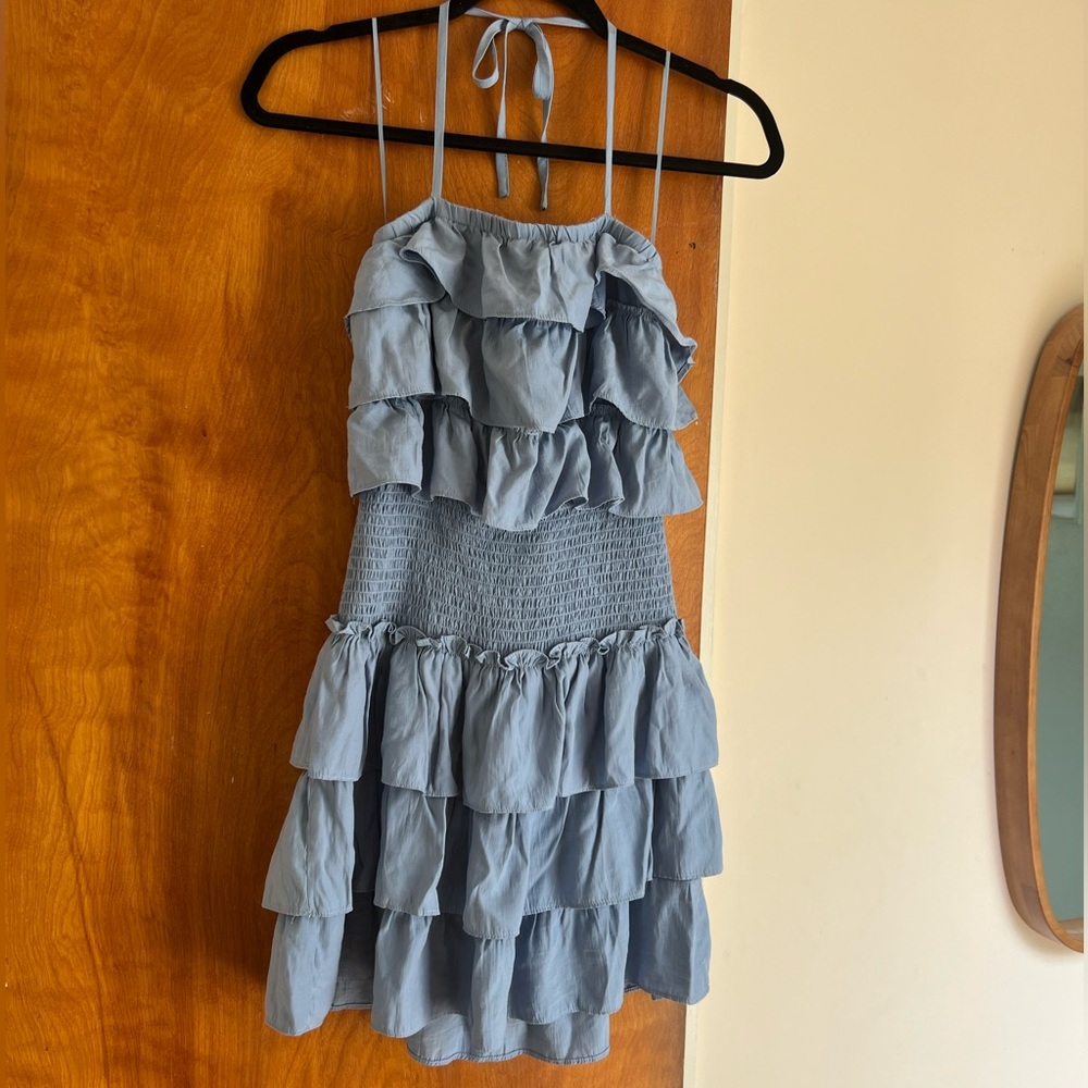 Vestique Smocked Ruffle Mini Dress